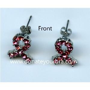 Pink Ribbon Earring Image